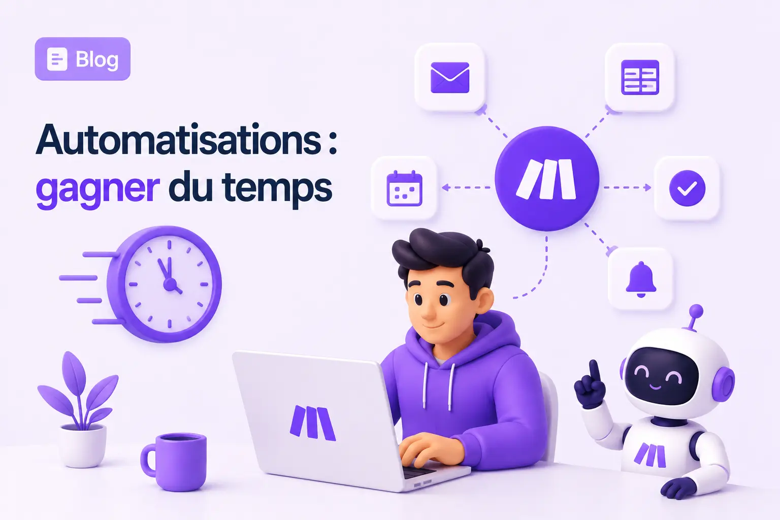 10 automatisations Make pour entrepreneurs · CRM, facturation, emails, reporting pour gagner jusqu'à 10h par semaine